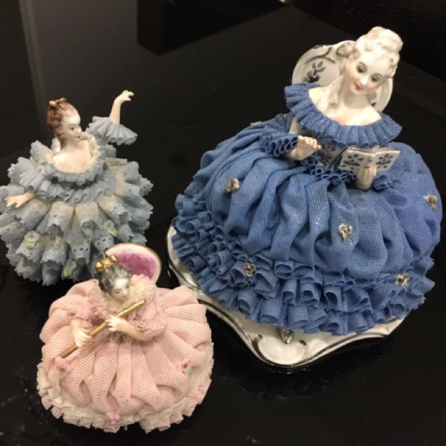 Irish Dresden Lace Porcelain Figurines, Furniture & Home Living