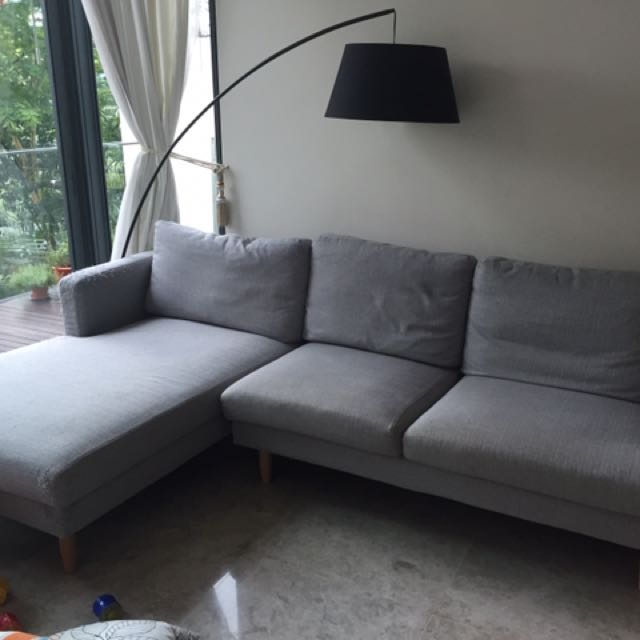 L shaped top couch right side