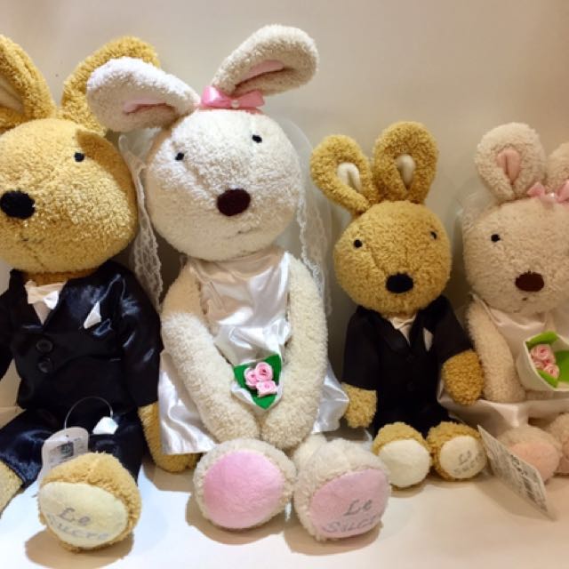 Le Sucre Wedding Bunny Cute Rabbit Marriage Set 3 Sizes Available ...