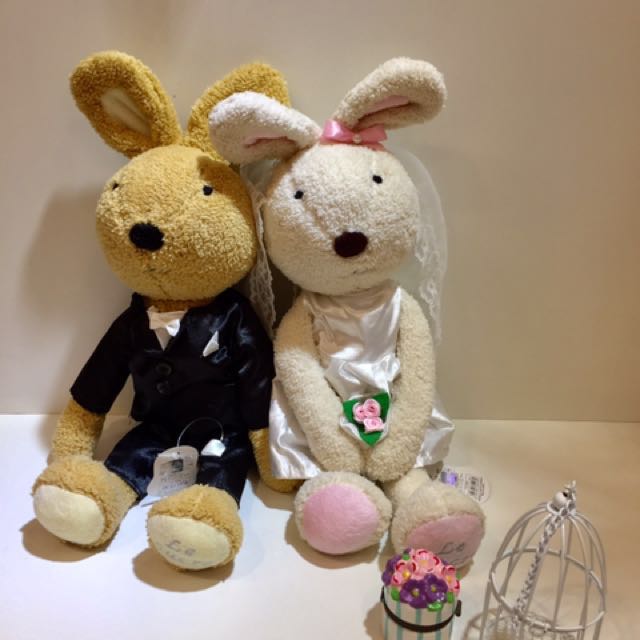 Le Sucre Wedding Bunny Cute Rabbit Marriage Set 3 Sizes Available ...