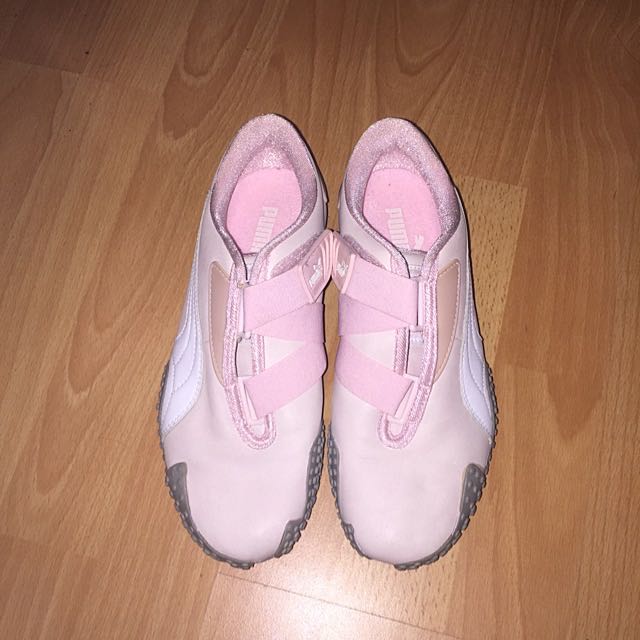 Puma pink velcro shoes sales