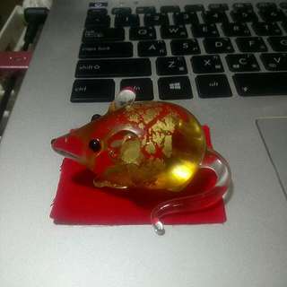 金箔內嵌老鼠飾品