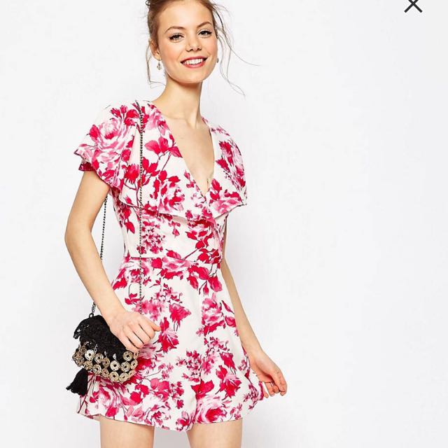 ruffle wrap playsuit