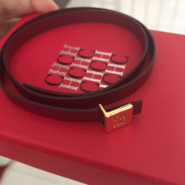 Ch leather bracelet hotsell