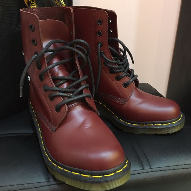 Dr Martens Clemency Cherry Red Rouge, Women's Fashion, Footwear ...