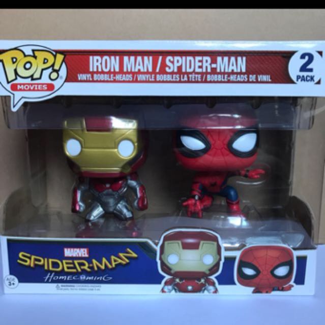 funko pop spiderman iron man