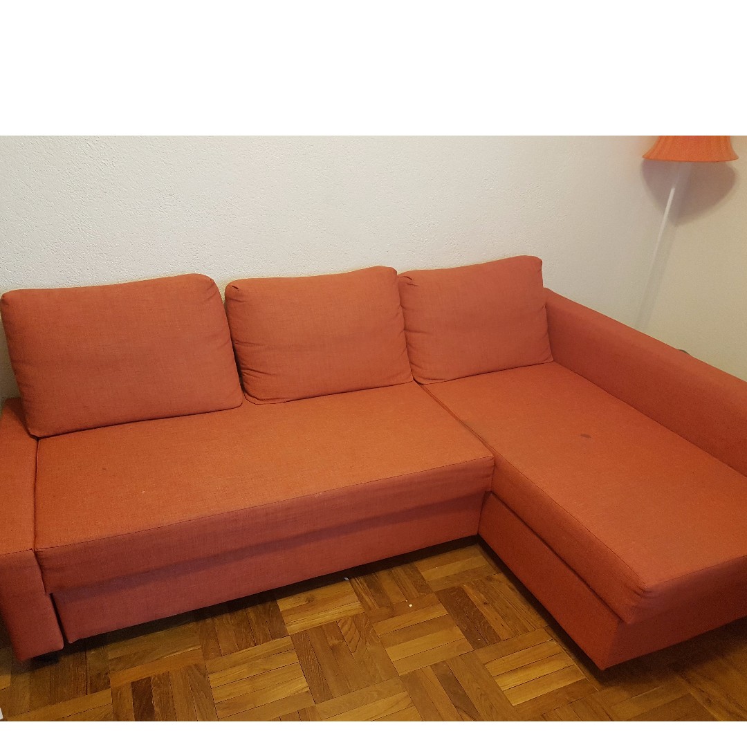 Ikea Sofa Bed Friheten Turns Into Double Bed Furniture Sofas