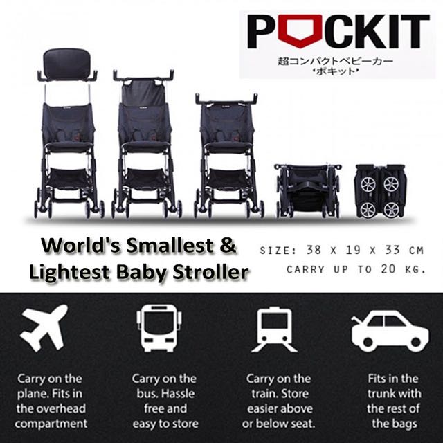 pockit stroller folded dimensions