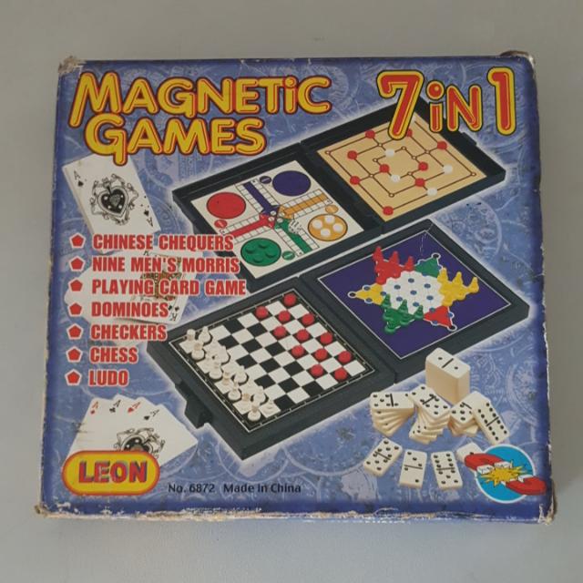 Magnetic Games 7 In 1 Toys Collectibles Permainan Papan Kartu Di Carousell