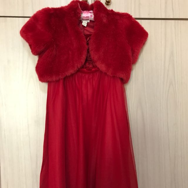 monsoon red dress girl