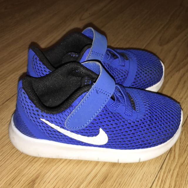 Nike blue velcro shoes Clearance