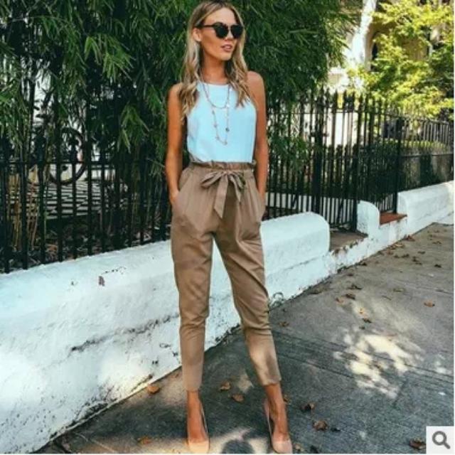 high waisted harem dress pants