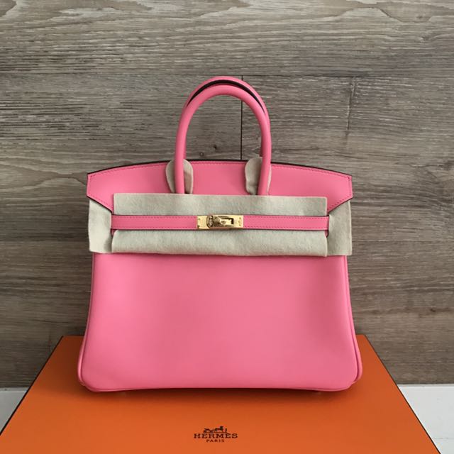 Hermes Birkin 25 rose azalea swift phw, Luxury, Bags & Wallets on