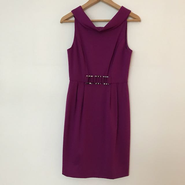 donna morgan purple dress