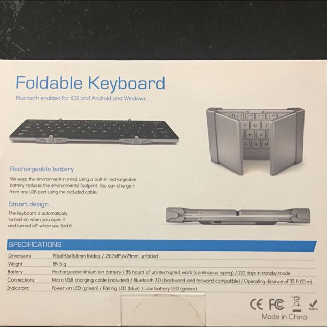 Foldable Keyboard (Category: Other Mobile & Gadget Accessories) located in Singapore. Submitted by happygal2015 (Listing ID 113282977, Image 2). Description: .