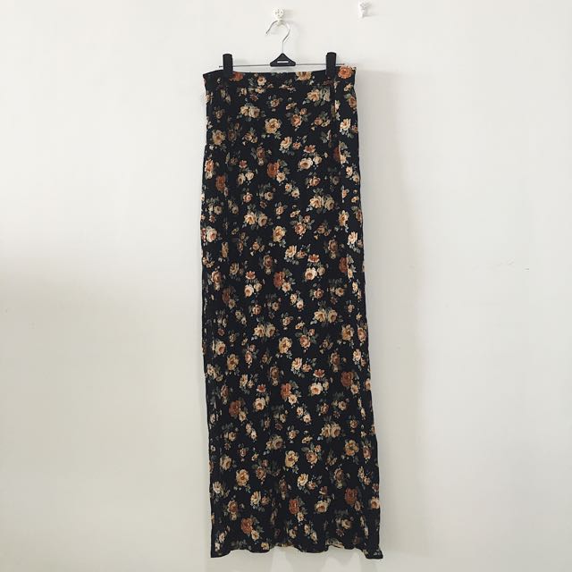 Forever 21 top floral maxi skirt