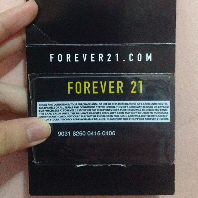 Forever 21 Gift Card Tickets Vouchers Gift Cards Vouchers On Carousell