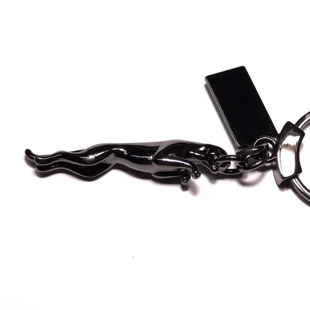 Jaguar  Leaper Keyring - Gun Metal