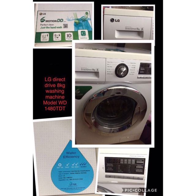 LG Front Load Washing Machine 8kg, TV & Home Appliances, Washing