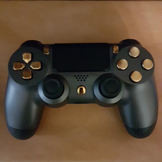 ps4 controller black and gold