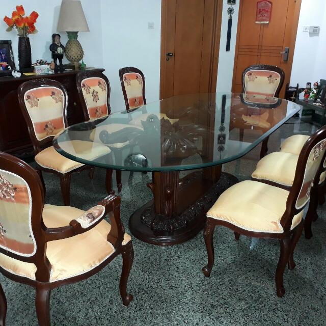 Dining table hot sale glass only