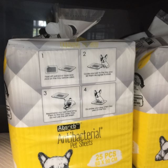 8 Packets Absorb Plus AntiBacterial Pee Sheets Pee Pads, Pet Supplies