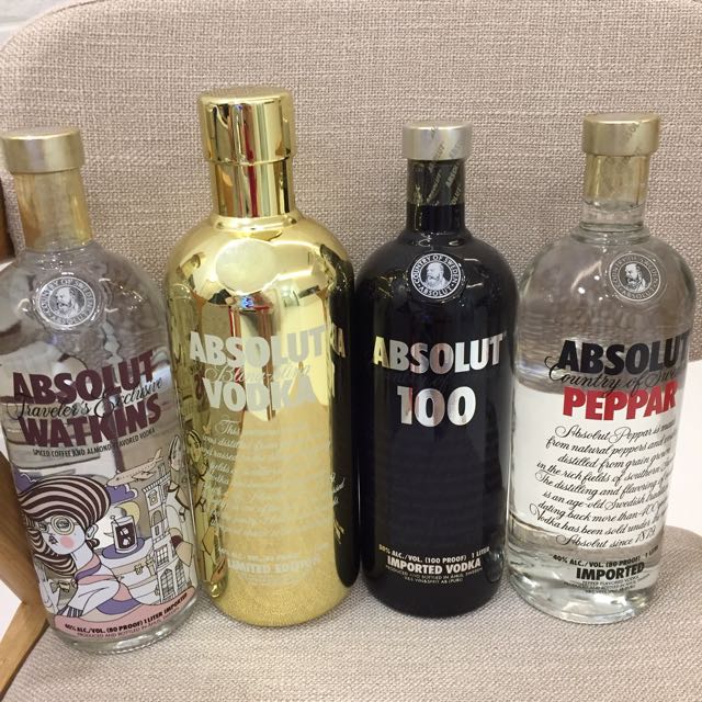 Absolut Vodka Skin Limited Edition Bottles On Carousell Vodka is a distilled beverage composed primarily of water and ethanol, sometimes with traces of impurities and flavorings.