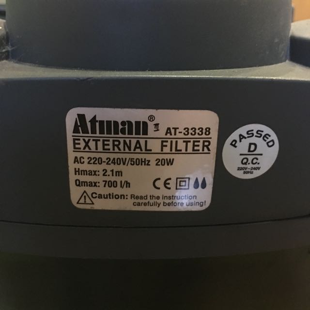 Atman Professional 1 External Filter, Pet Supplies, Homes & Other Pet ...