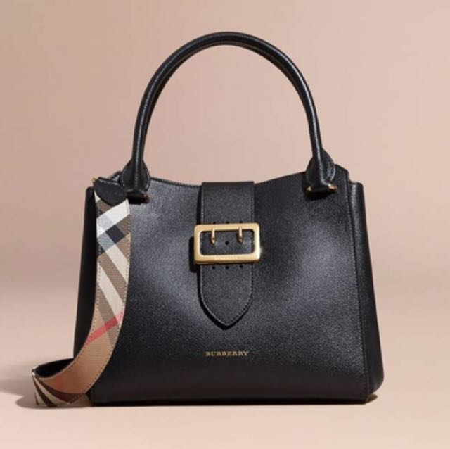 burberry buckle tote bag