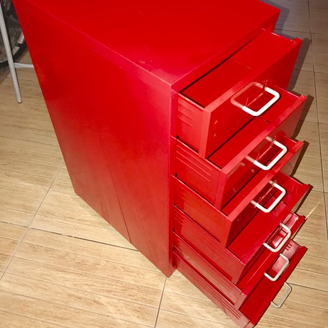 Ikea Helmer Drawer On Wheels Castors Metal Coated Rustless Frame