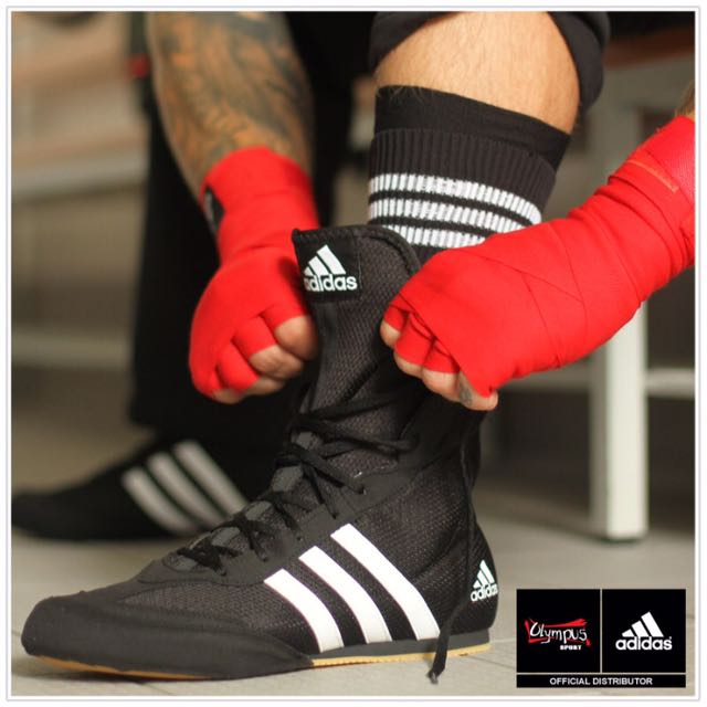 Adidas Box Hog 2 Boxing Boots, Sports, Sports Apparel on Carousell