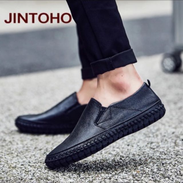 mens moccasin shoes leather