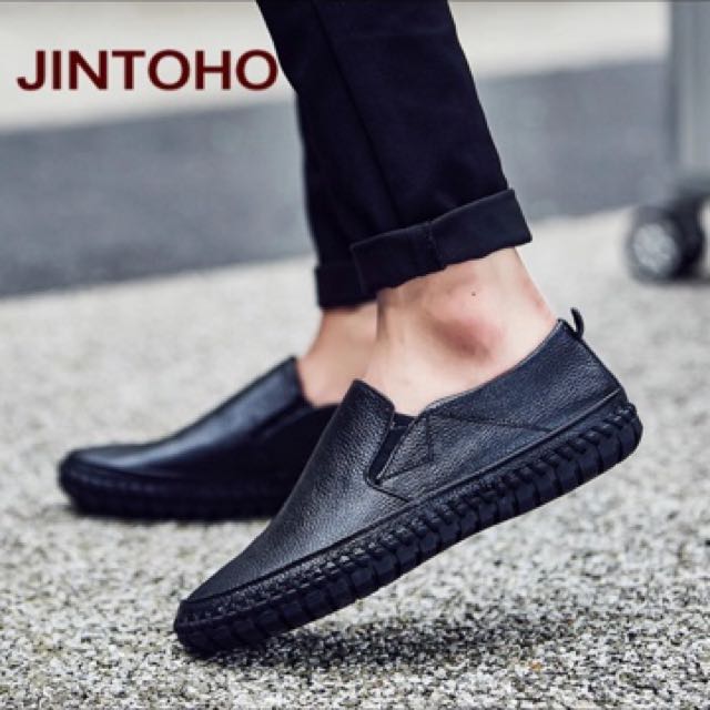 designer black shoes mens