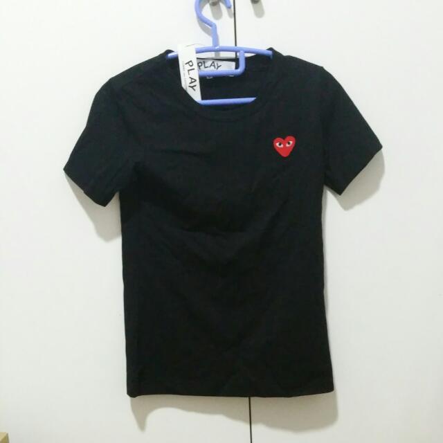 CDG Comme Des Garcons Play Heart Shit Black Size S Men s Fashion