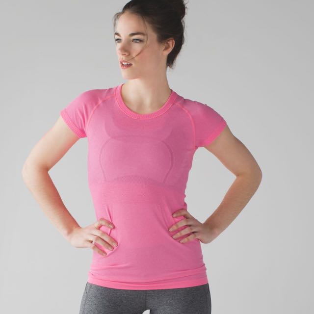 Lululemon Swiftly Tech Long Sleeve Crew - Heathered Neon Pink