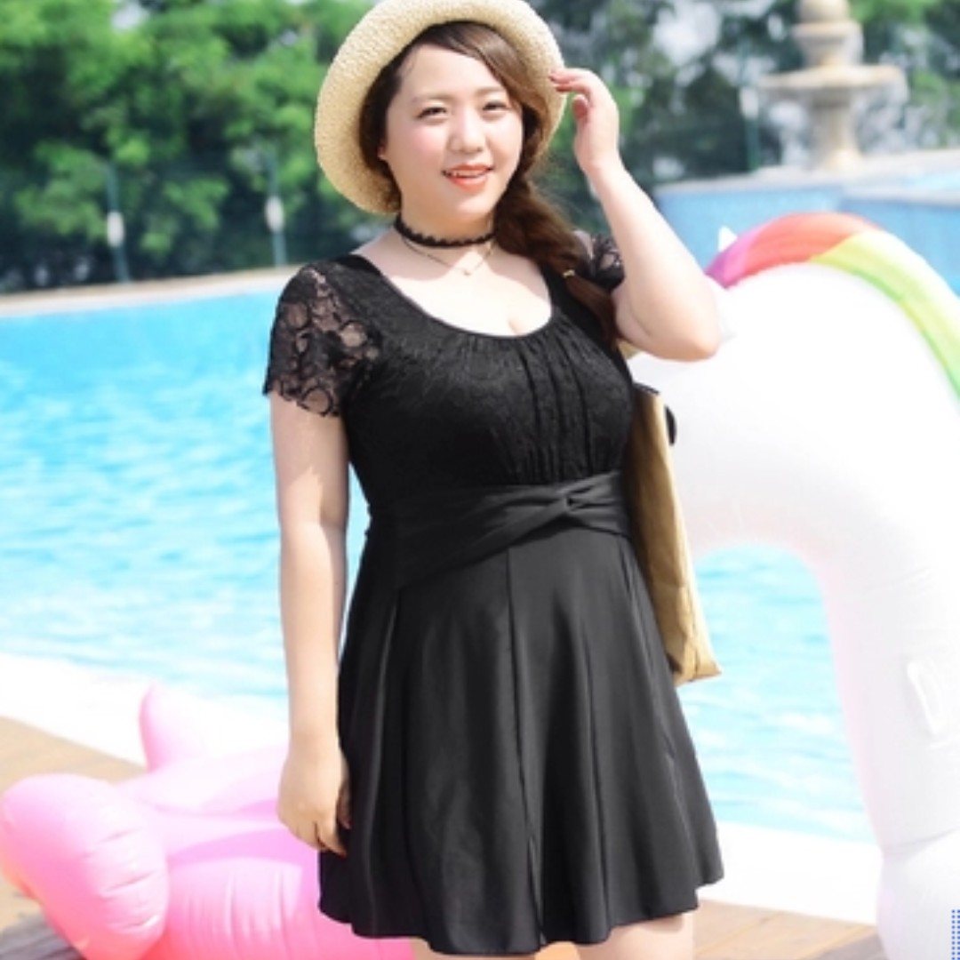 plus size swimming dress