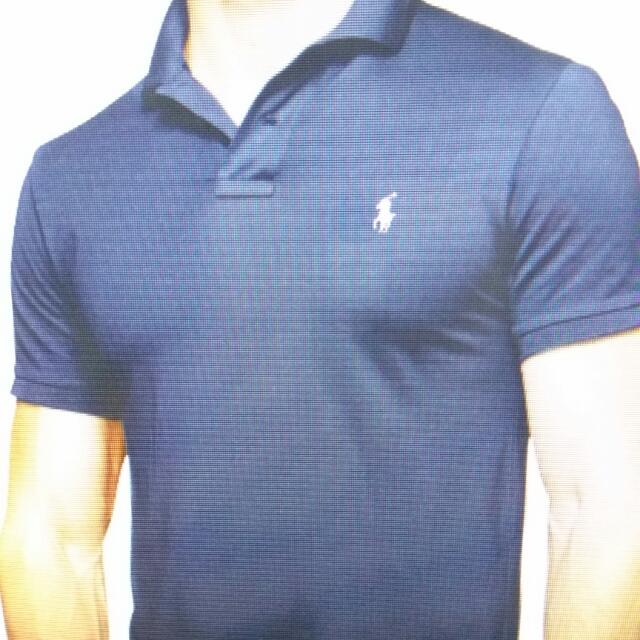 ralph lauren custom fit stretch mesh polo