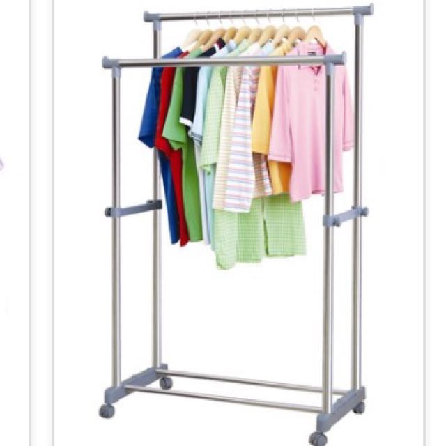 Brand New Two Tier Clothes Rack Stand Furniture Others On Carousell