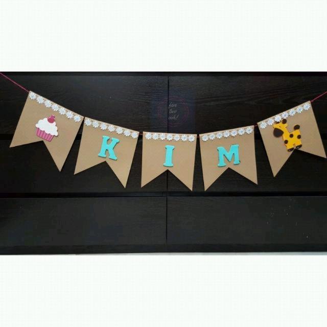 custom handmade birthday name banner birthday name banner
