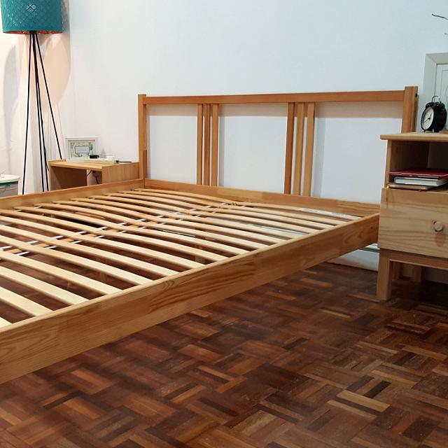 Fjellse queen new arrivals bed frame