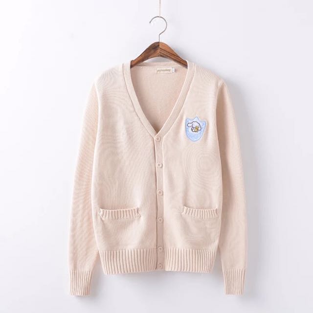(PO) Japanese Style Cinnamoroll Knit Sweater Cardigan, Bulletin Board, Preorders on Carousell