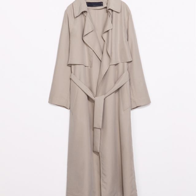 ZARA Flowy Trench Coat (natural Or 