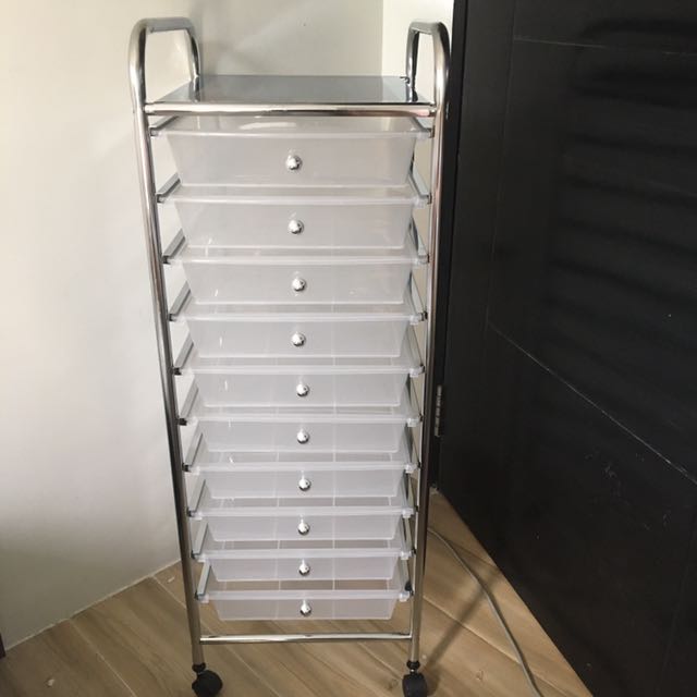 10 Drawer Rolling Cart On Carousell