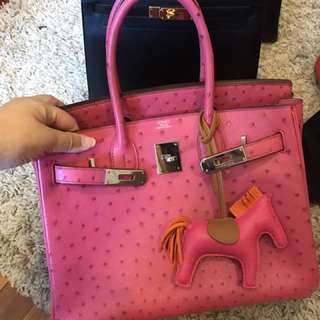 Hermes Birkin 30 Ostrich Fuschia