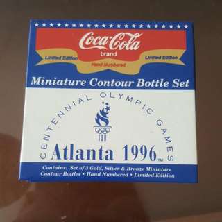 Miniature Contour Bottle Set. Coca Cola