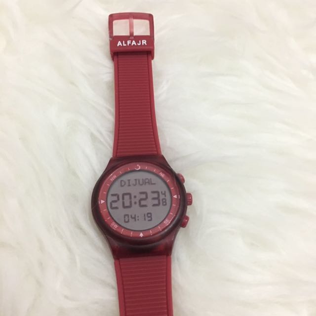 Al Fajr Qibla Watch Wy 16 Red Antik Jam Perhiasan Di Carousell
