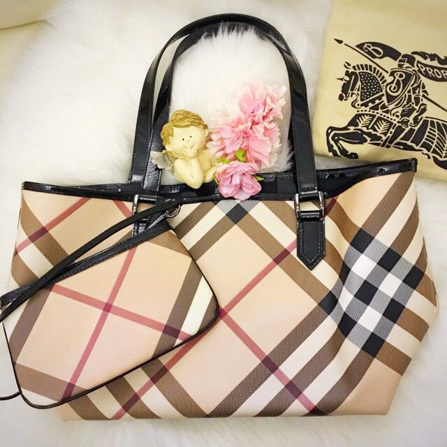 Brown Burberry Wool Supernova Check Handbag – Designer Revival