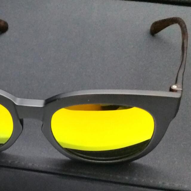 Authentic Tr90 Magnetic Clip On Sunglasses 1027 Yellow Degree