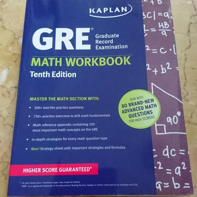 GRE Kaplan Math Workbook, Hobbies & Toys, Books & Magazines, Textbooks ...