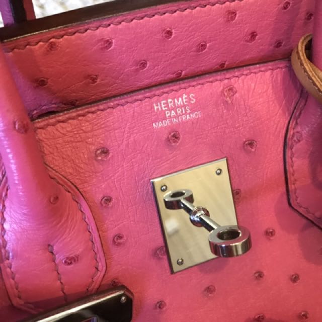 HERMES Ostrich Birkin 30 Fuchsia 1276811